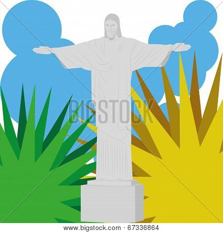 Vector Brazil Cartoon Illustration Editable With Background