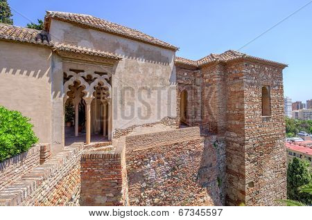 Interior Of The Alcazaba Of Malaga, Spain