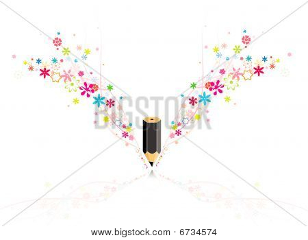연필과 꽃