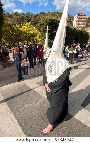 MALAGA, SPAIN - APRIL 09: traditional processions of Holy Week in the streets on April 19, 2009 in M