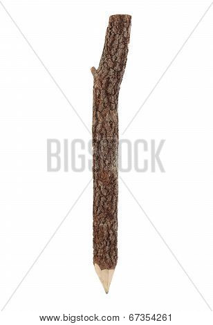 Wood Pencil Isolated On White Background
