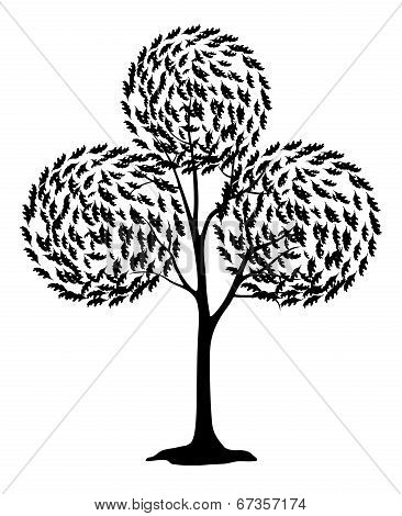 Abstract tree, outline