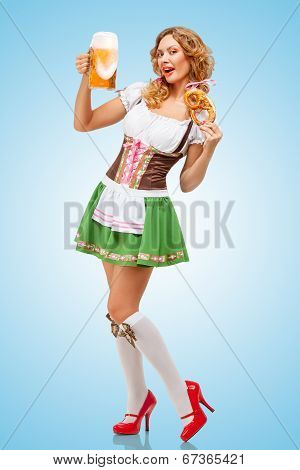 Serving At Oktoberfest.