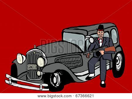 Gangster And Car