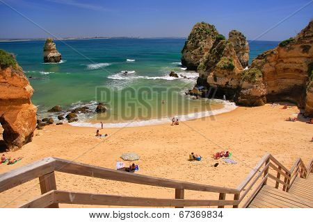 Ponta De Piedade Beach In Lagos, Algarve Region, Portugal