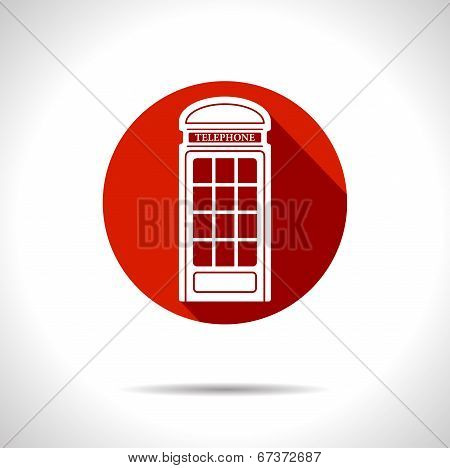 Vector telephone box icon. Eps10
