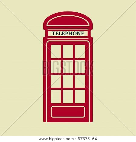 Vector telephone box icon. Eps10