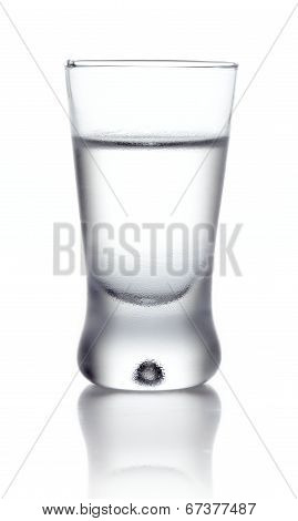 Glass Of Vodka Isolated On White