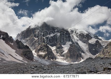 Mountanious Landscape Of Zemo (upper) Svaneti