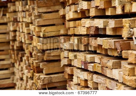 stack of timber wood