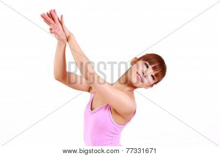 woman dances ballet