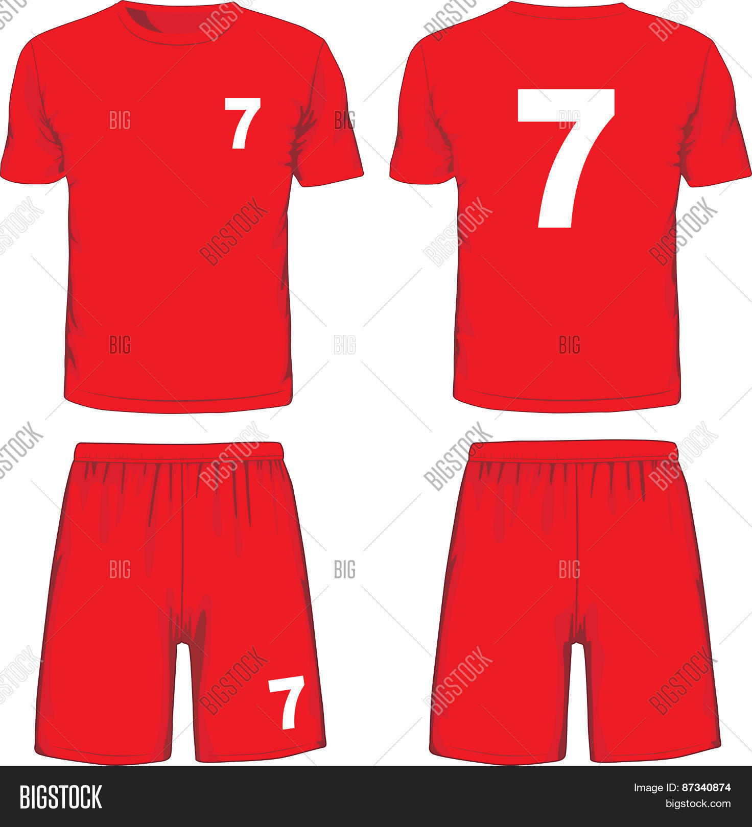 Set Soccer Uniform Vector & Photo (Free Trial) Bigstock