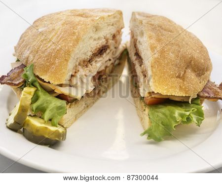 Turkey bacon BLT sandwhich