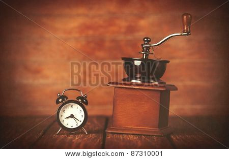Coffee Gringer And Retro Alarm Clock