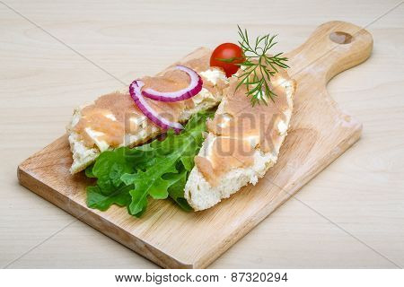 Sandwich With Cod Roe