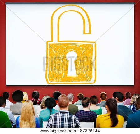 Password Privacy Log in Sucurity Lock Guard Concept