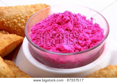 Holi Color With Gujiya