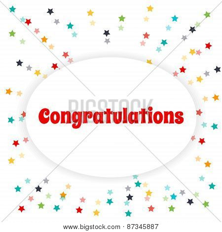 Vector Greeting Card. Congratulate.