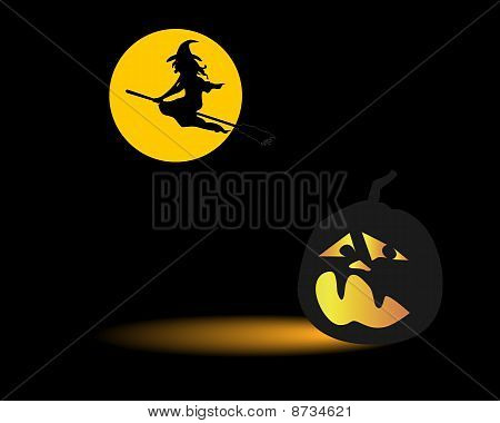 Tmavě Halloween dýně