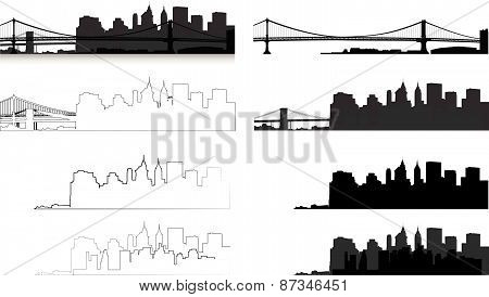 silhouette of city 1