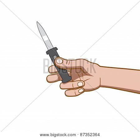 A hand with knife