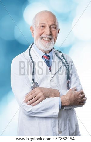 Portrait of friendly male doctor smiling
