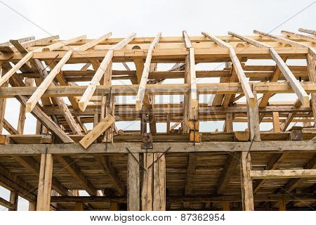Wooden Framing Of The New House