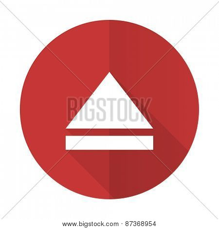 eject red flat icon open sign