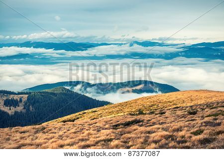 View From The Mountain To Beautiful Landscape