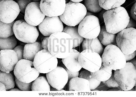 Stuffed Dough Pyramid Filling Texture Soft Tone White Color