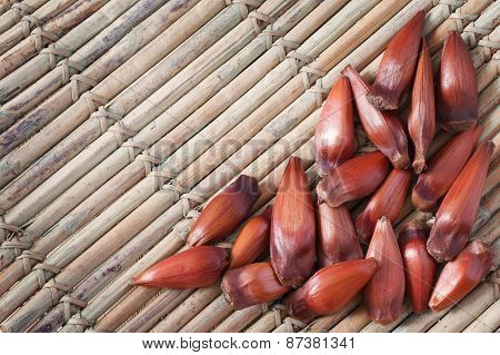 Pinhao - Brazilian Pine On Wooden Board With Copy Space
