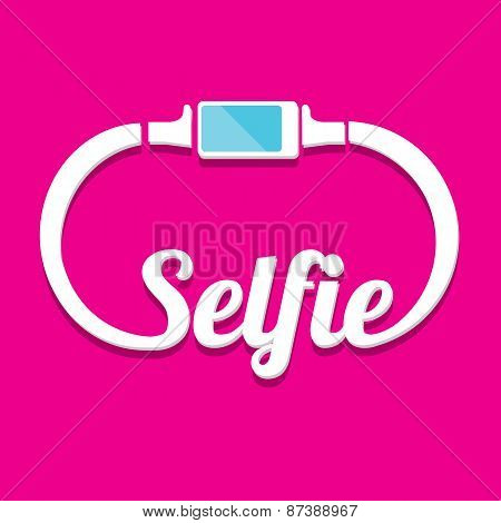 Taking Selfie Photo on Smart Phone concept icon