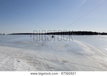An ice road