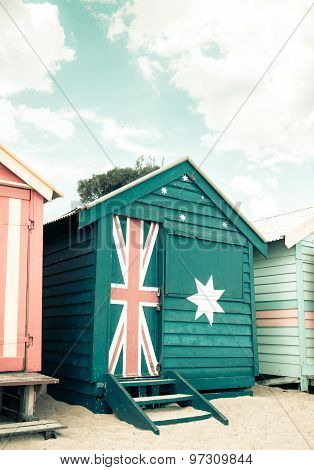 Bathing Houses At Brighton Beach, Australia