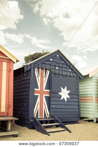 Bathing Houses At Brighton Beach, Australia