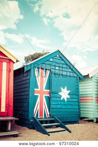 Bathing Houses At Brighton Beach, Australia