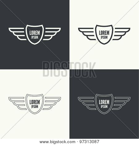 Badge with wings.