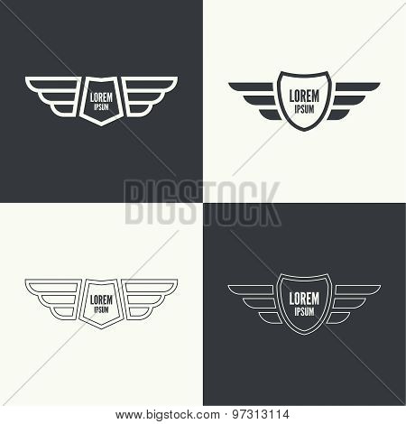Badge with wings.