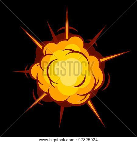 Comic Boom. Explosion. Vector