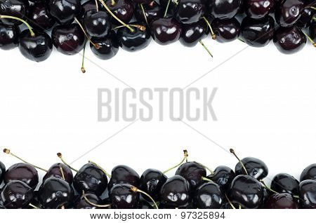 Sweet cherries isolated on a white background