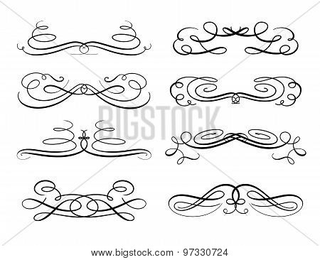 Vector calligraphy elements.