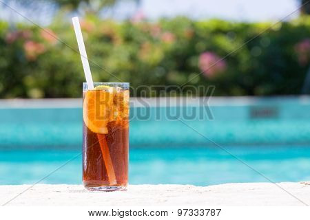 Glass Of Cuba Libre Cocktail