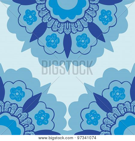 Colorful round flower abstract isolated background vector
