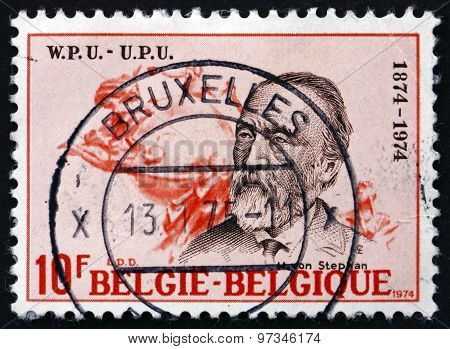 Postage Stamp Belgium 1974 Heinrich Von Stephan, General Post Di