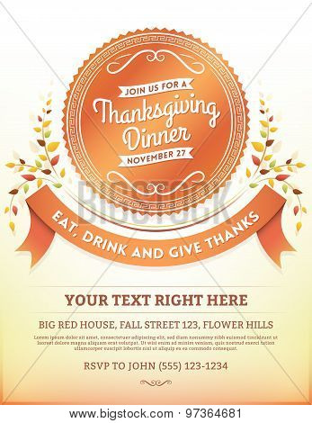 Thanksgiving Dinner Invitation Template