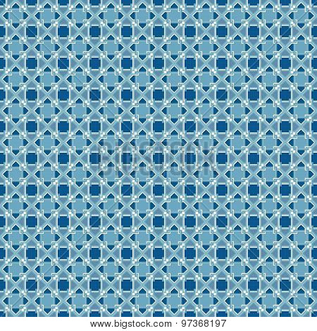 Blue Mosaic Geometric Pattern