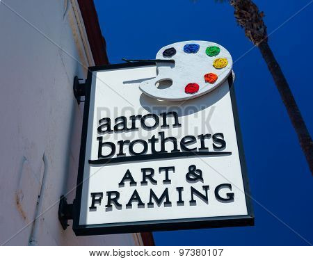 Aaron Brothers Art And Framing Store And Sign