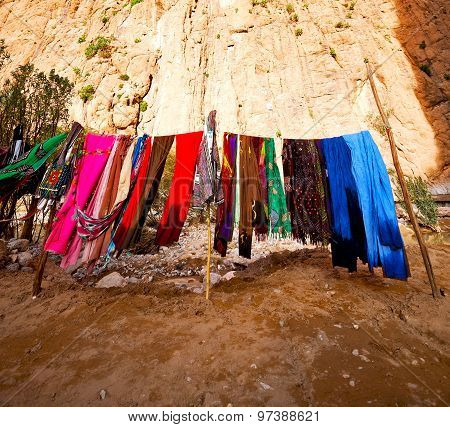 In Todra Gorge Morocco Africa And Scarf Shop