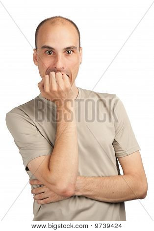 Homme choqué