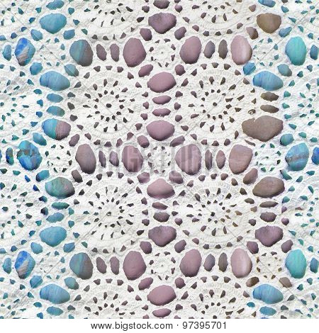 Abstract Seamless Ethnic Pattern, Stylized As A Knitted Lace.